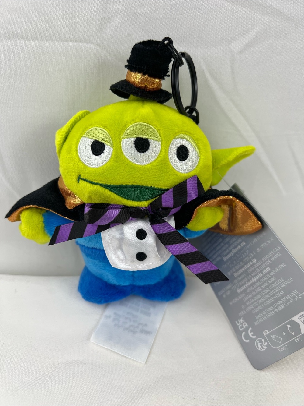 Disney Pixar 2026 Green Alien in Halloween Costume Plush Keychain Toy Story 6”